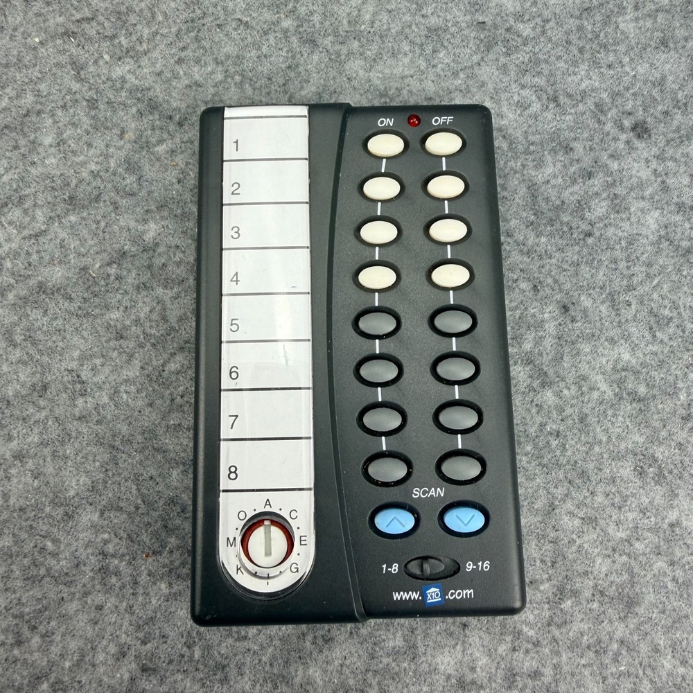 X10 Camera Control System Remote Control Model CR12A Black 16 Channel